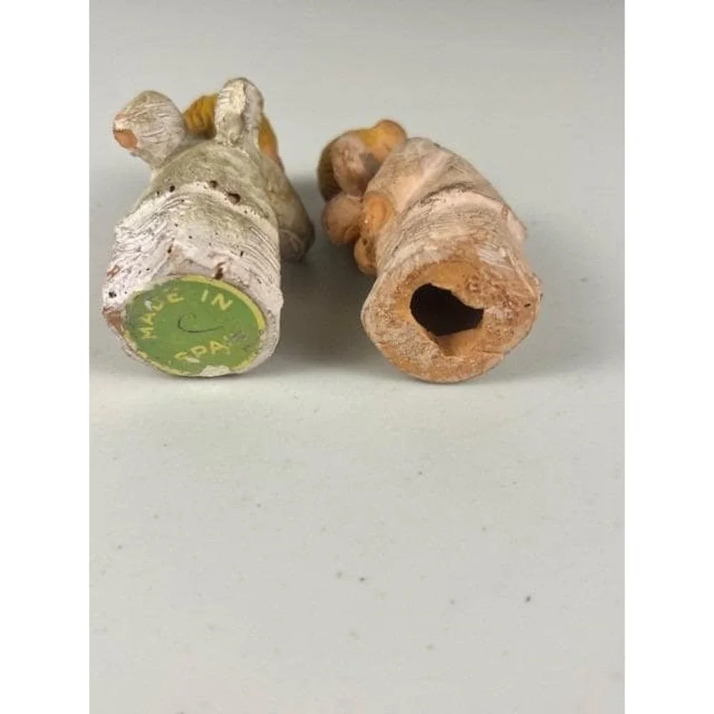 Vtg Jullar Terracotta Choir Boy Angels Cherub Figurines Set of 2 Spain‎ 1970's